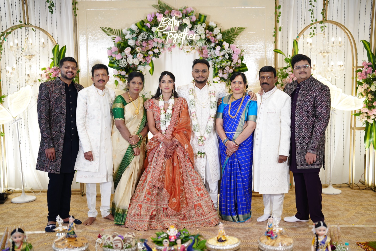 Pooja and Roopak with their families